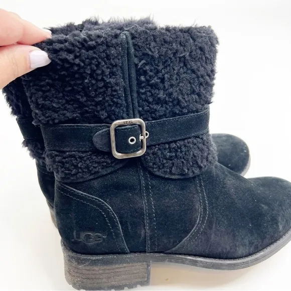 UGG Blayre II Suede Black Boots Size 7.5 - NWOT