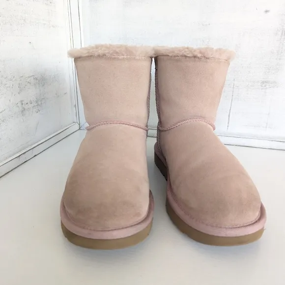 UGG Blush Suede Boots with Fur Lining