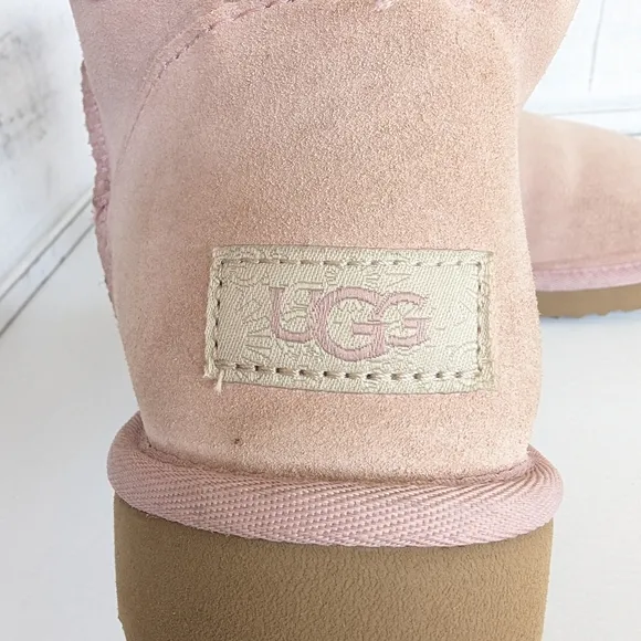 UGG Blush Suede Boots with Fur Lining