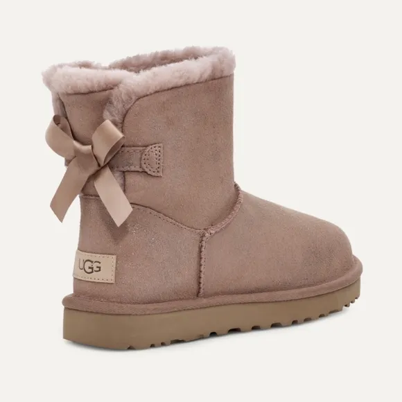 UGG Blush Suede Boots with Fur Lining
