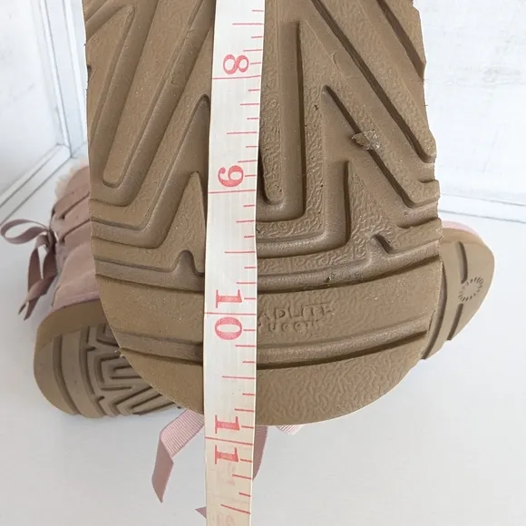 UGG Blush Suede Boots with Fur Lining