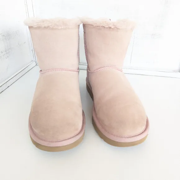 UGG Blush Suede Boots with Fur Lining