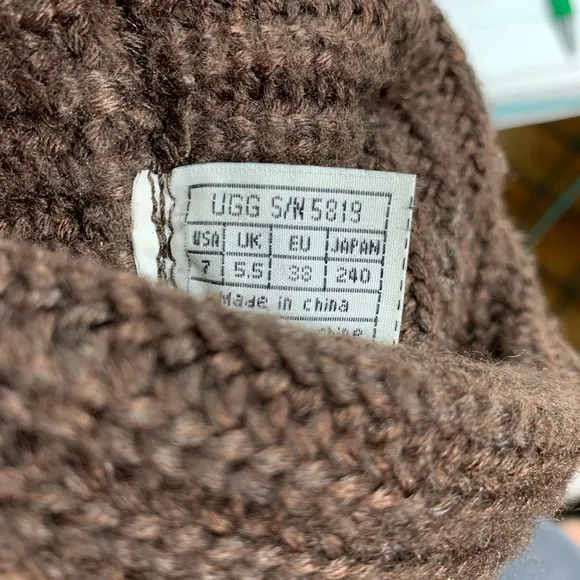 UGG Cardy Java Brown Knit Boots