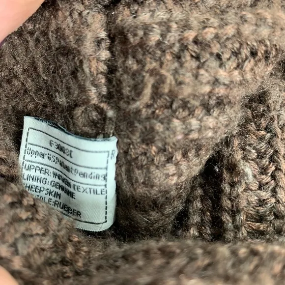 UGG Cardy Java Brown Knit Boots