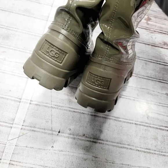 Ugg classic brellah mini boots. burnt olive green