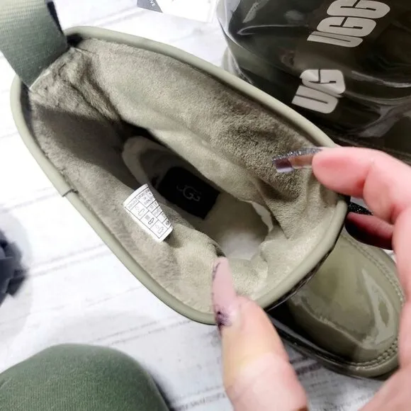 Ugg classic brellah mini boots. burnt olive green
