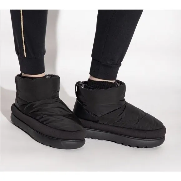 Ugg Classic Maxi Mini Synthetic Textile Winter Boots in Black 6 NWOB