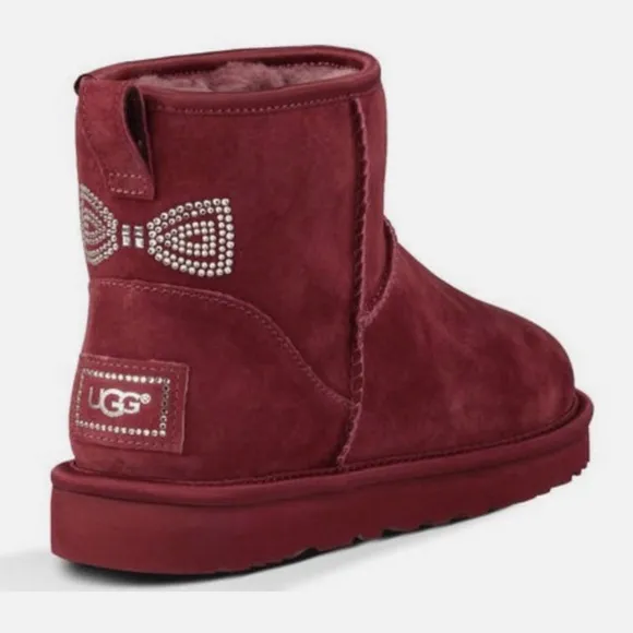UGG Classic Mini Crystal Bow Boots