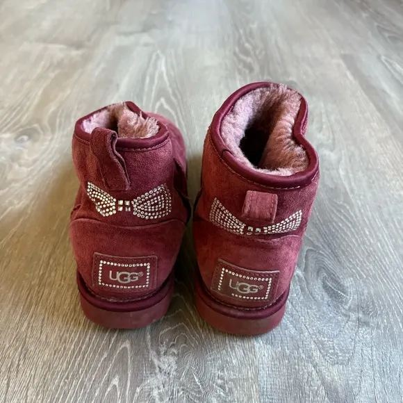 UGG Classic Mini Crystal Bow Boots