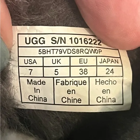 UGG Classic Mini II Grey Ankle Boots Grey Suede Sheepskin Women’s Size 7