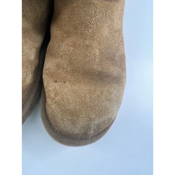 Ugg Classic Mini II Print Boots Mens Size 7 Brown Chestnut Suede Sheepskin