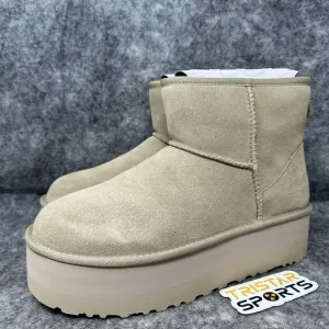 UGG Classic Mini Platform Boots Womens Size 10 Mustard Seed 1134991 MDSD