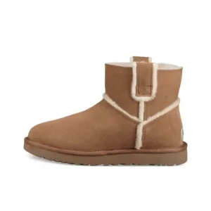 UGG Classic Mini Spill Seam Suede Boots‎ in Chestnut Size 8