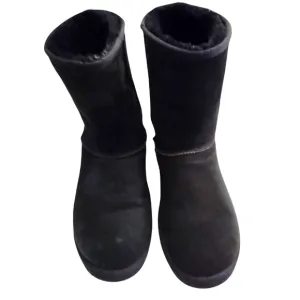 Ugg Classic Short II Black Suede Boots