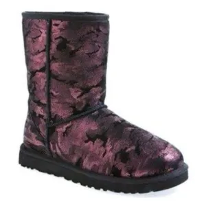 Ugg Classic Short Purple Metallic Camo Boots Size 7