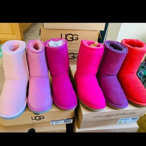 UGG CLASSIC SHORT PURPLE WOODE VIOLET BOOTS WOMENS 5