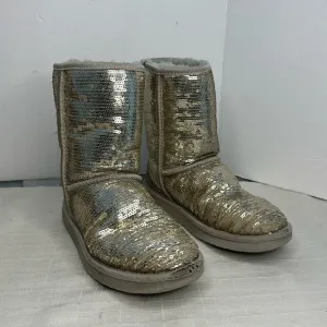 Ugg Classic Short Sequin Gold Glitter Sparkle Boots 3161
