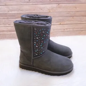 UGG Classic Short Stud II Charcoal Boots