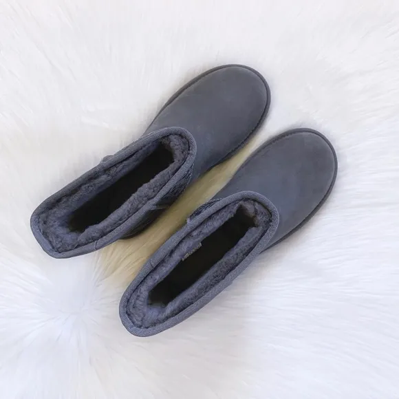 UGG Classic Short Stud II Charcoal Boots