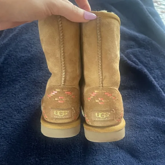 UGG Classic Suede Rustic Weave Boots Size 5