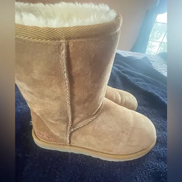 UGG Classic Suede Rustic Weave Boots Size 5