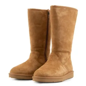 UGG Classic Tall Full Zipper Chestnut Suede Upper 100% Authentic Sz 3