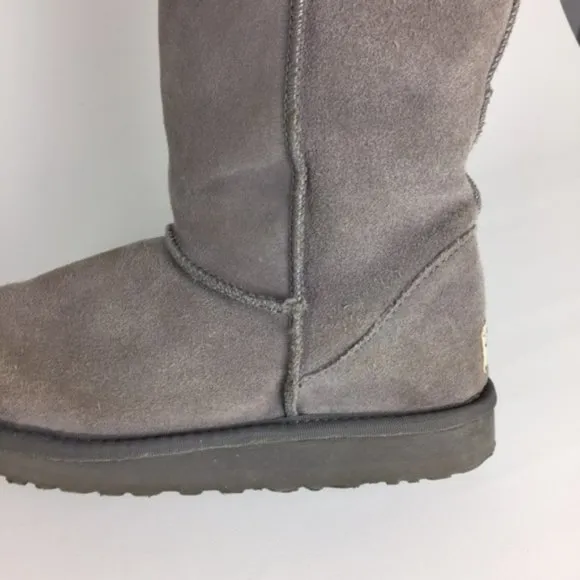 UGG Classic Tall II Suede Boots Gray F8004 size 5