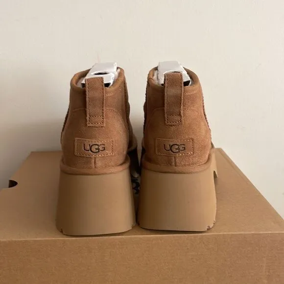 UGG Classic Ultra Mini New Heights Boots Chestnut Women Size 6