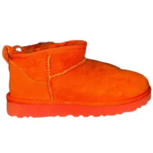 UGG Classic Ultra Mini Orange Soda Water-resistant Suede Boots Size US 6 Women