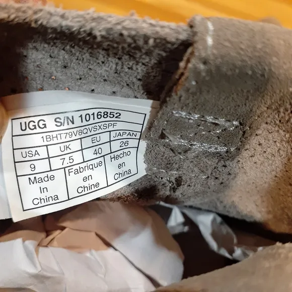 UGG Classic Unlined Mini Perf Boots Size 9 Grey UGG