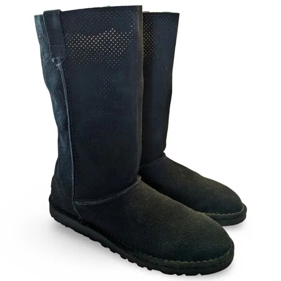 UGG Classic Unlined Perf Suede Leather Boots 1016853 Women's 10