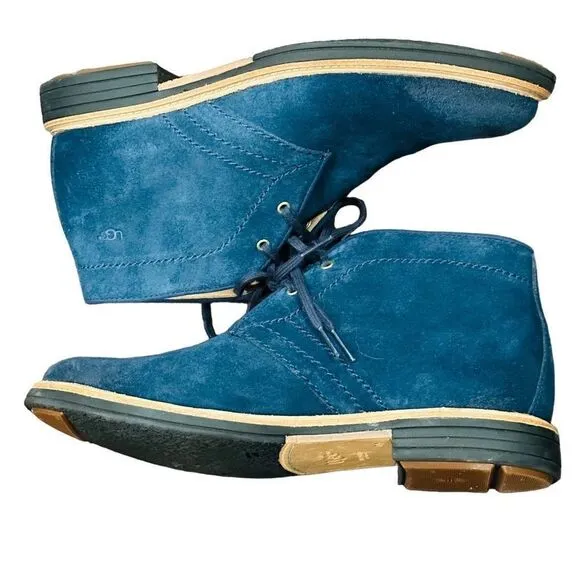 UGG Dagmann Chukka Boots Grizzly Blue Suede Treadlite Men’s Size 7.5