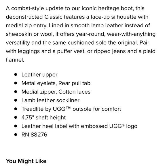UGG deconstructed lace boots