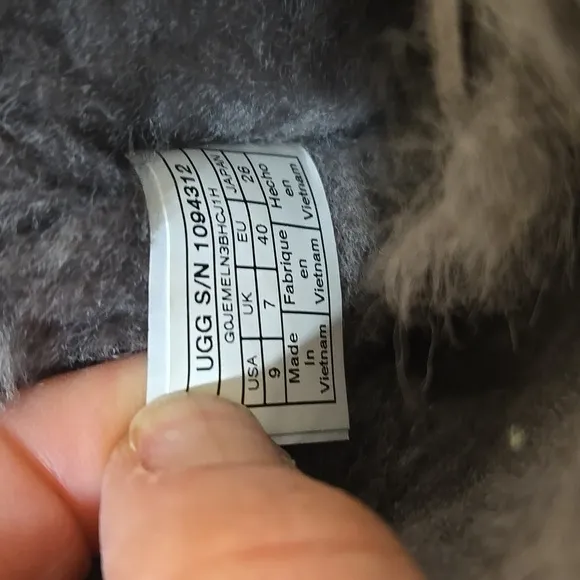 UGG Gray Suede Boots with Fur Lining
