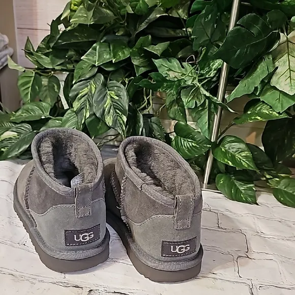 UGG Gray Ultra Mini Boots 5