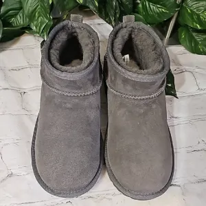 UGG Gray Ultra Mini Boots 5