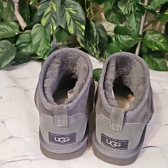 UGG Gray Ultra Mini Boots 5