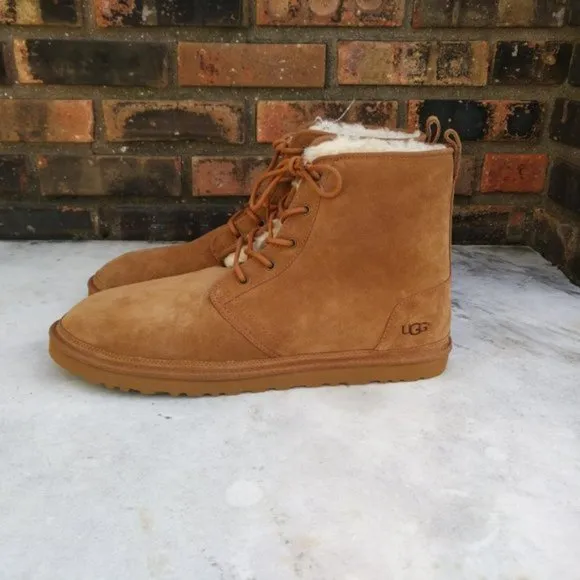 UGG HARKLEY SUEDE BROWN WOOL MENS BOOTS SIZE 18