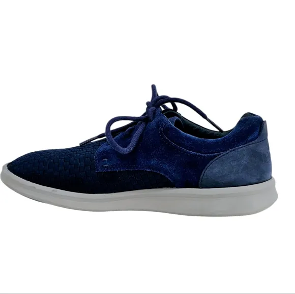UGG Hepner Woven Lace-Up Sneaker in Navy Blue Size 7.5