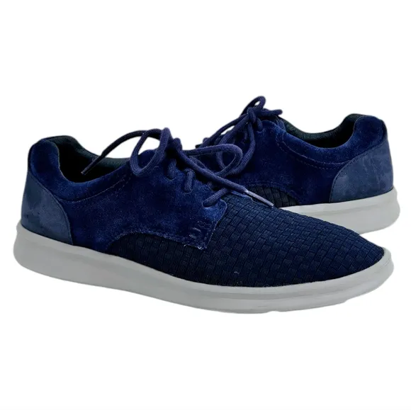 UGG Hepner Woven Lace-Up Sneaker in Navy Blue Size 7.5