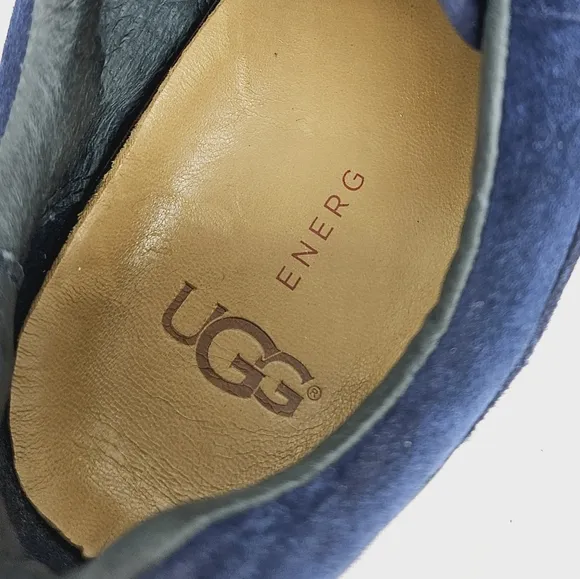 UGG Hepner Woven Lace-Up Sneaker in Navy Blue Size 7.5