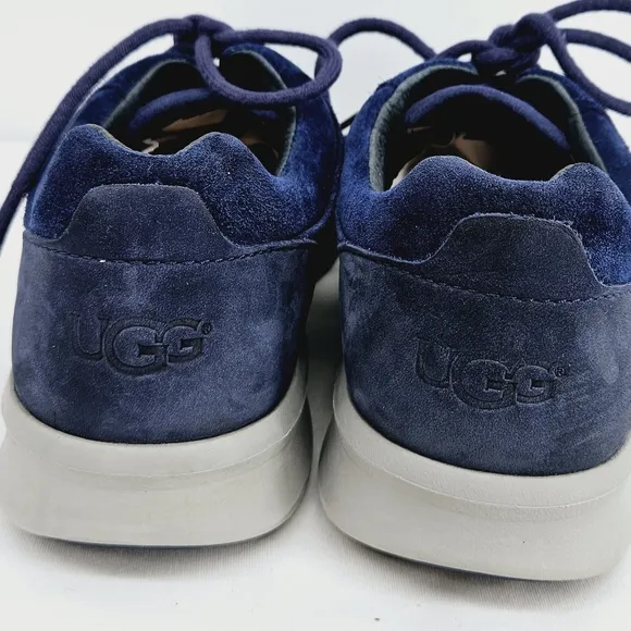 UGG Hepner Woven Lace-Up Sneaker in Navy Blue Size 7.5