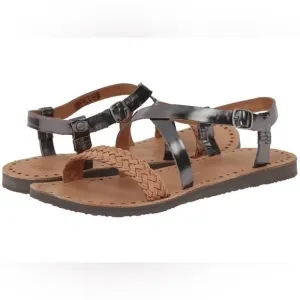 UGG Jordyne Braid Flat Brown Sandal size 7