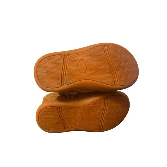 UGG  Keelan Embossed Logo Toddler Brown Slip-On Boots Size 7 1129075T Unisex