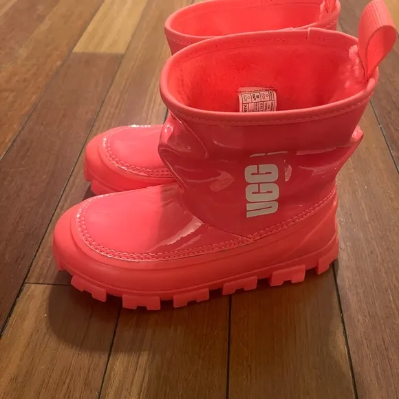 UGG Kids Pink Classic Brellah Water Repellent Boots