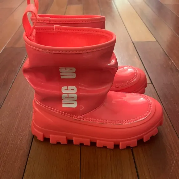 UGG Kids Pink Classic Brellah Water Repellent Boots