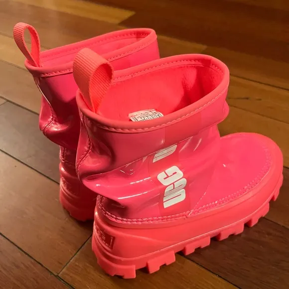 UGG Kids Pink Classic Brellah Water Repellent Boots