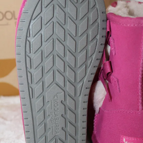 UGG KOOLABURRA CLASSIC‎ SUEDE FUR BOW BOOTS PINK