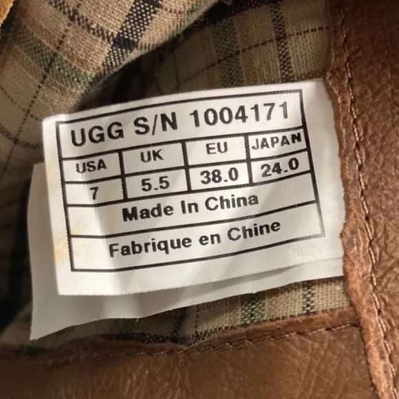 UGG Lula Mae Women’s Leather Boots Tan Brown Size 7