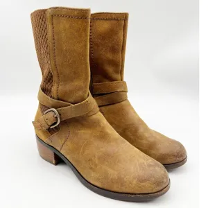 UGG Lula Mae Women’s Leather Boots Tan Brown Size 7